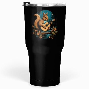 Discover Squirrel playing a guitar Tumblers 30 Oz