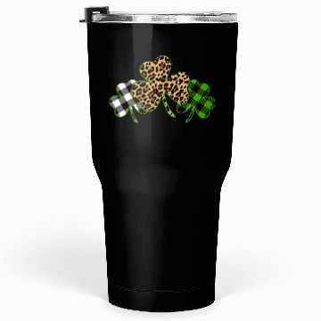 Discover St Patricks Day Leopard Print Plaid Shamrock Tumblers 30 Oz