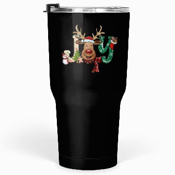 Discover Xmas Christmas Joy Snowman Deer Santa Hat Tumblers 30 Oz