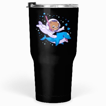 Discover Undersea cat and dolphin Tumblers 30 Oz