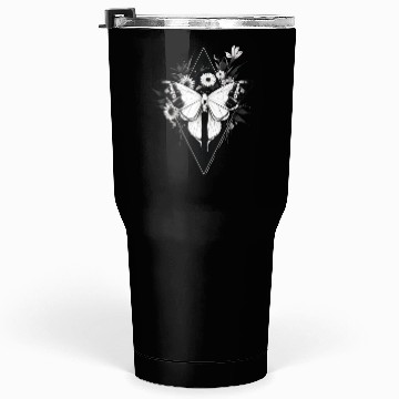 Discover Black and White Gothic Moth Tumblers 30 Oz