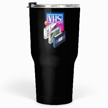 Discover 80s T ShirtVHS world Tumblers 30 Oz
