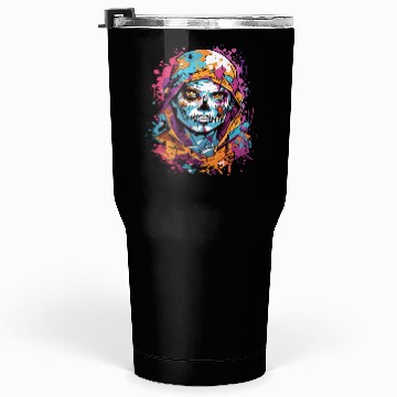 Discover Colored Skull: Vibrant Mystery Tumblers 30 Oz