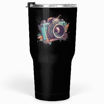 Discover Tropical colors camera Tumblers 30 Oz