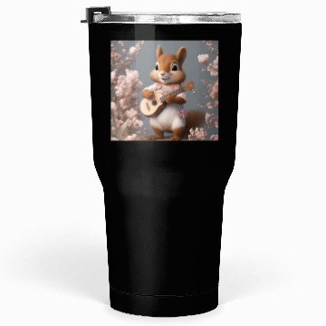 Discover Aesthetic Cottagecore Floral Cute Squirrel Playing Tumblers 30 Oz