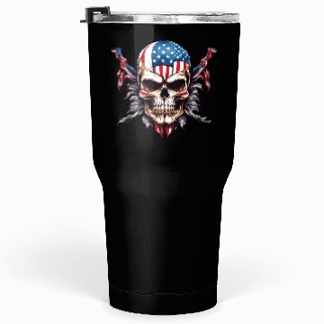 Discover A skull color America flag Tumblers 30 Oz Design