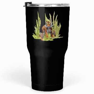 Discover Wildlife Endangered Tiger Cubs Tumblers 30 Oz