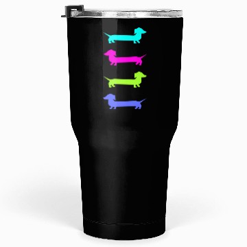 Discover Doe Brightly Colored Dachshunds Tumblers 30 Oz