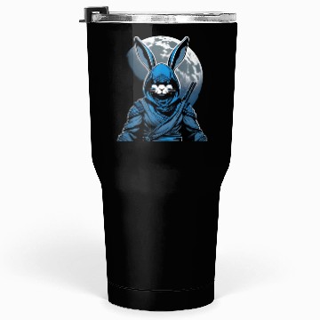 Discover Moonshadow Rabbit Ninja: Lunar Elegance Unleashed Tumblers 30 Oz