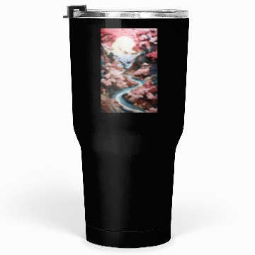Discover Mosaic Zen Garden River - Cherry Blossom Tumblers 30 Oz