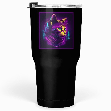 Discover Neon Cat Tumblers 30 Oz