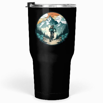 Discover Biker in the mountains Tumblers 30 Oz