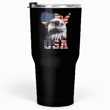 Discover gift idea bald eagle american flag Tumblers 30 Oz