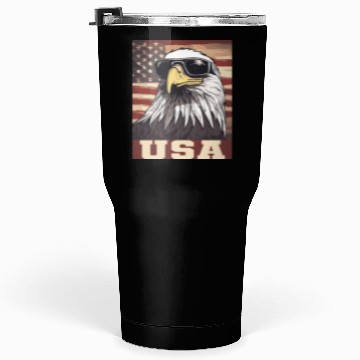 Discover gift idea bald eagle american flag Tumblers 30 Oz