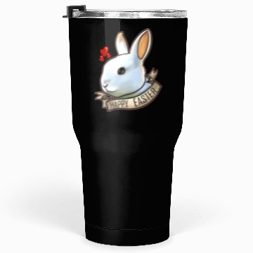 Discover Realistic Happy Easter Bunny Head With Hearts On Tumblers 30 Oz