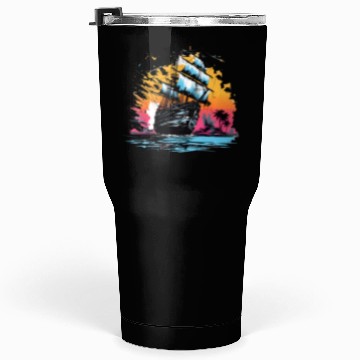 Discover 90s Ship On The Sea Tumblers 30 Oz