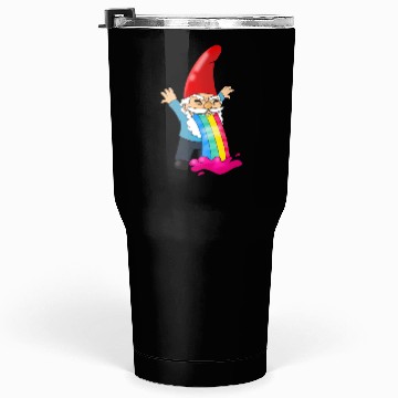 Discover Gnome Vomiting Throwing Up Rainbow Funny Tumblers 30 Oz