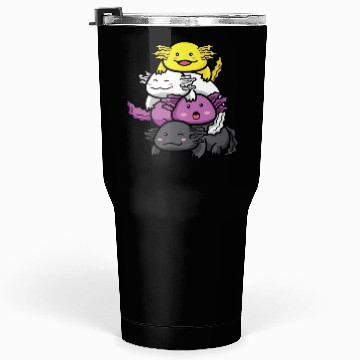 Discover Axolotl Nonbinary Flag Kawaii Tumblers 30 Oz