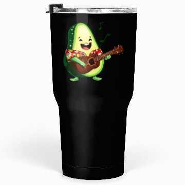 Discover Tropical avocado with guitar Tumblers 30 Oz