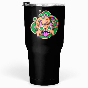 Discover Psychedelic Trippy Cat Tumblers 30 Oz