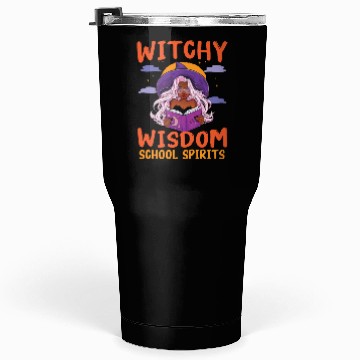 Discover Witchy Wisdom School Spirits Teacher Halloween Tumblers 30 Oz