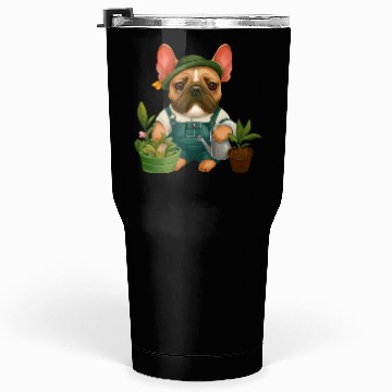 Discover Frenchie The Gardener Drawing Tumblers 30 Oz