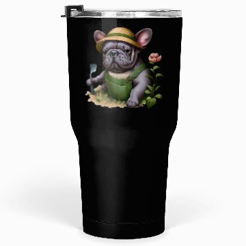 Discover Frenchie in the Flower Garden Tumblers 30 Oz