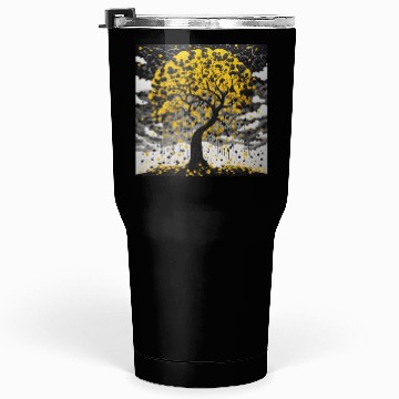 Discover black tree and Wonderful yellow foliage Tumblers 30 Oz