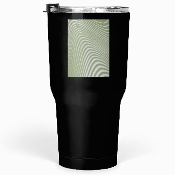Discover Aesthetic Green - Modern Abstract Wavy Line Tumblers 30 Oz