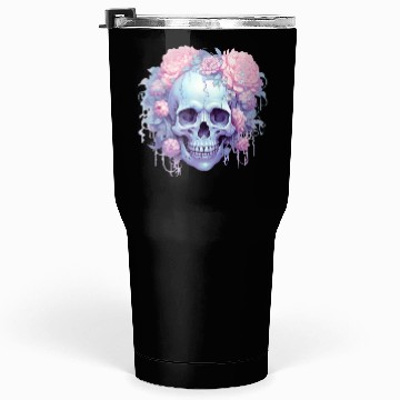 Discover Pastel Goth Floral Skull Tumblers 30 Oz