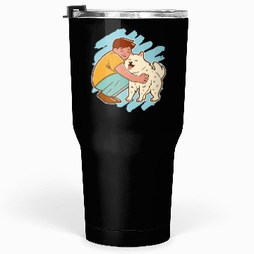 Discover Dog and Boy Happy Friends Tumblers 30 Oz