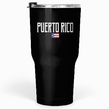 Discover Puerto Rico Flag White Text Tumblers 30 Oz