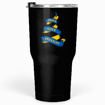 Discover Curl banner with text Ukraine Tumblers 30 Oz