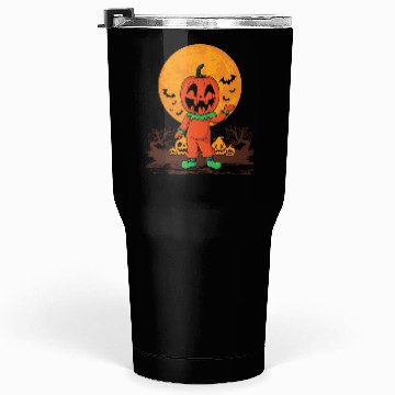 Discover Pumpkin Person Creepy Halloween Pumpkin Tumblers 30 Oz