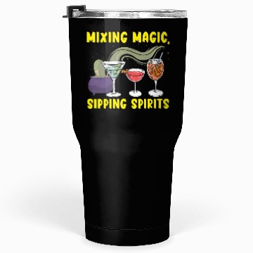 Discover Mixing Magic Sipping Spirits Bartender Halloween Tumblers 30 Oz