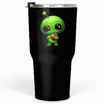 Discover Green Alien Apple: Unexpected Fusion Tumblers 30 Oz