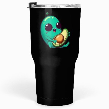 Discover Cute Alien Avocado: Guitarist Extraterrestrial Tumblers 30 Oz