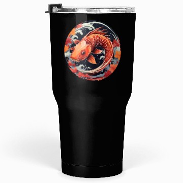 Discover Autumnal Koi Fish at Sunset Tumblers 30 Oz