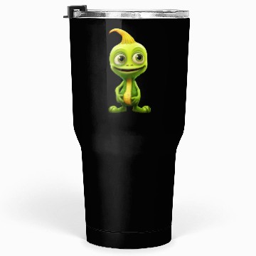 Discover Green Alien & Pumpkin: Unexpected Encounter Tumblers 30 Oz