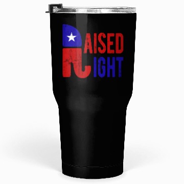 Discover Raised Right Proud Republican Elephant Logo Usa Tumblers 30 Oz