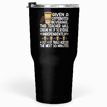 Discover Given A Caffeinated Beverage SPED Teacher Tumblers 30 Oz