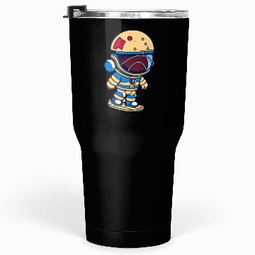 Discover Space Glide: Astronaut on a Hoverboard Tumblers 30 Oz