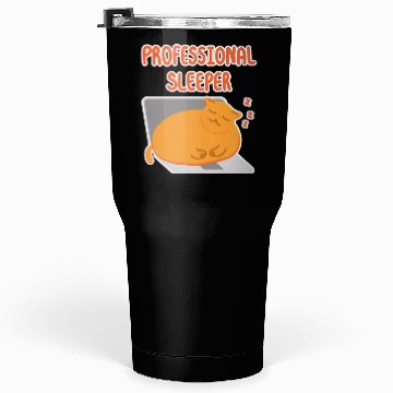 Discover Professional Sleeper Lazy orange cat Tumblers 30 Oz