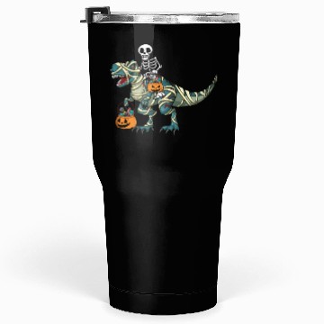 Discover Skeleton Dinosaur Pumpkin Cool Creepy Halloween Tumblers 30 Oz
