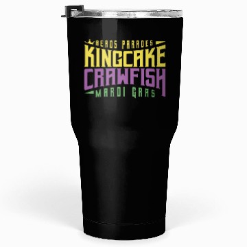 Discover Beads Parades Kingcake Crawfish Mardi Gras Tumblers 30 Oz