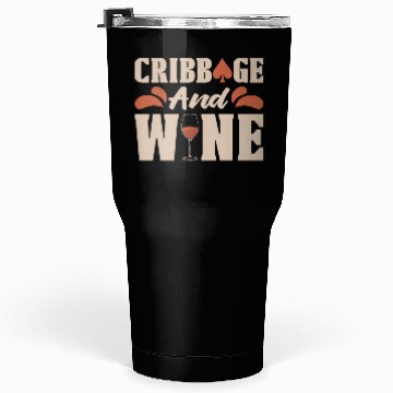 Discover Cribbage And Wine Loves Board Game Card Game Crib Tumblers 30 Oz