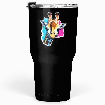 Discover Giraffe Color Splash Giraffe Head Tumblers 30 Oz