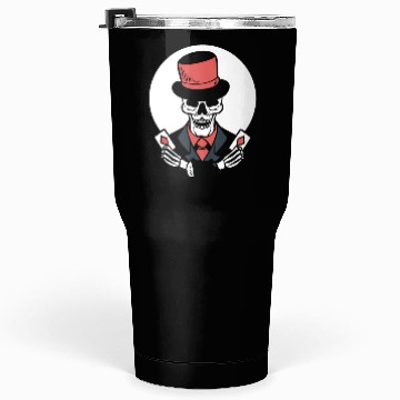 Discover Skeleton Poker Cards Magician Tumblers 30 Oz