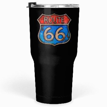 Discover Route 66 vintage sign - Rusty metal Tumblers 30 Oz