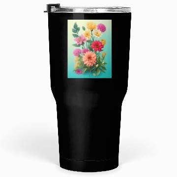 Discover Peach and Pink Spring Flowers Tumblers 30 Oz
